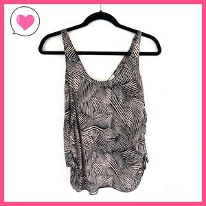 Silence and Noise UO black tan silk cami tank M